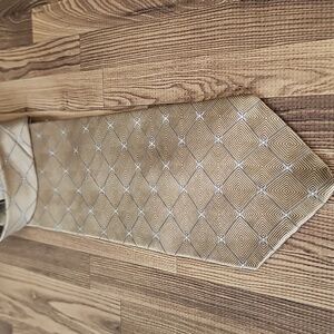 Classic Men's Gold Patterned Tie -Barrington